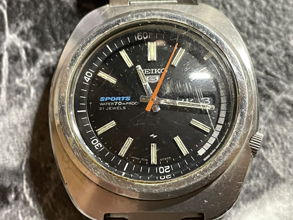 13) SEIKO セイコー SEIKO 5 セイコー5 SPORTS 5 7019-6030 スポーツ 