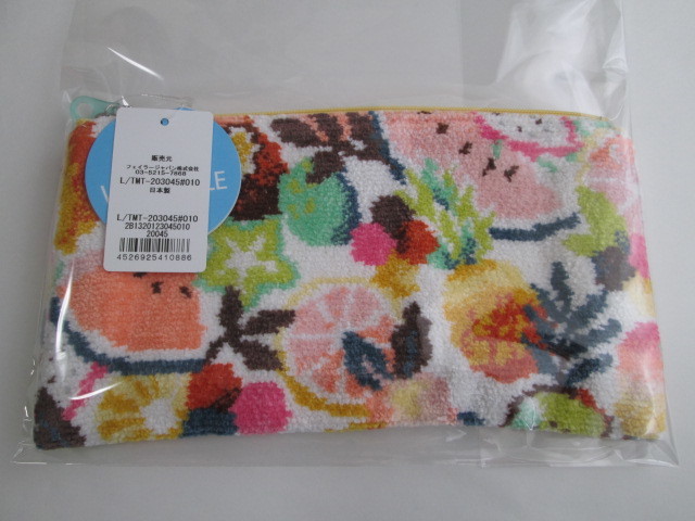 送料無料 フェイラー フラットポーチ 未使用 トロピカルマーケット 小物入れ ペンケース 化粧ポーチ