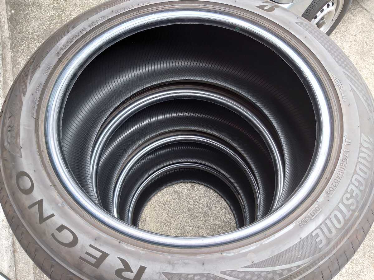 ブリヂストン レグノ GR-XⅡ 245/50R18 2020年製造 残溝7.5mm〜 4本セット