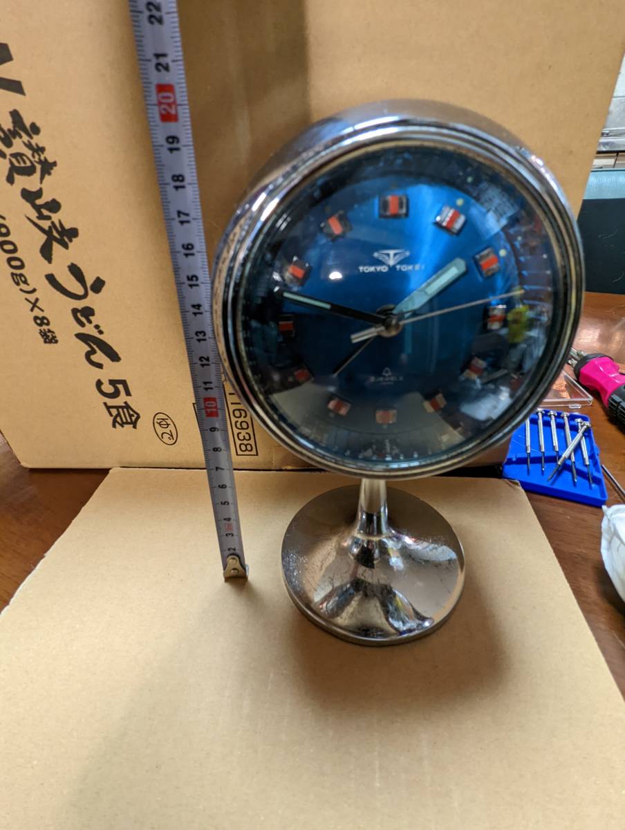TOKYO CLOCK 東京時計 昭和レトロ 手巻き 置き時計 TOKEI スペース