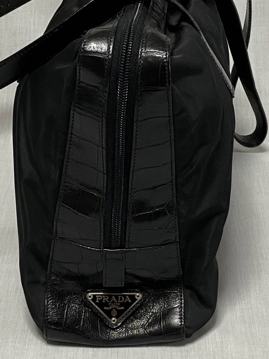 プラダ/PRADA　ショルダーバッグ/トートバッグ・クロコダイル　正規品