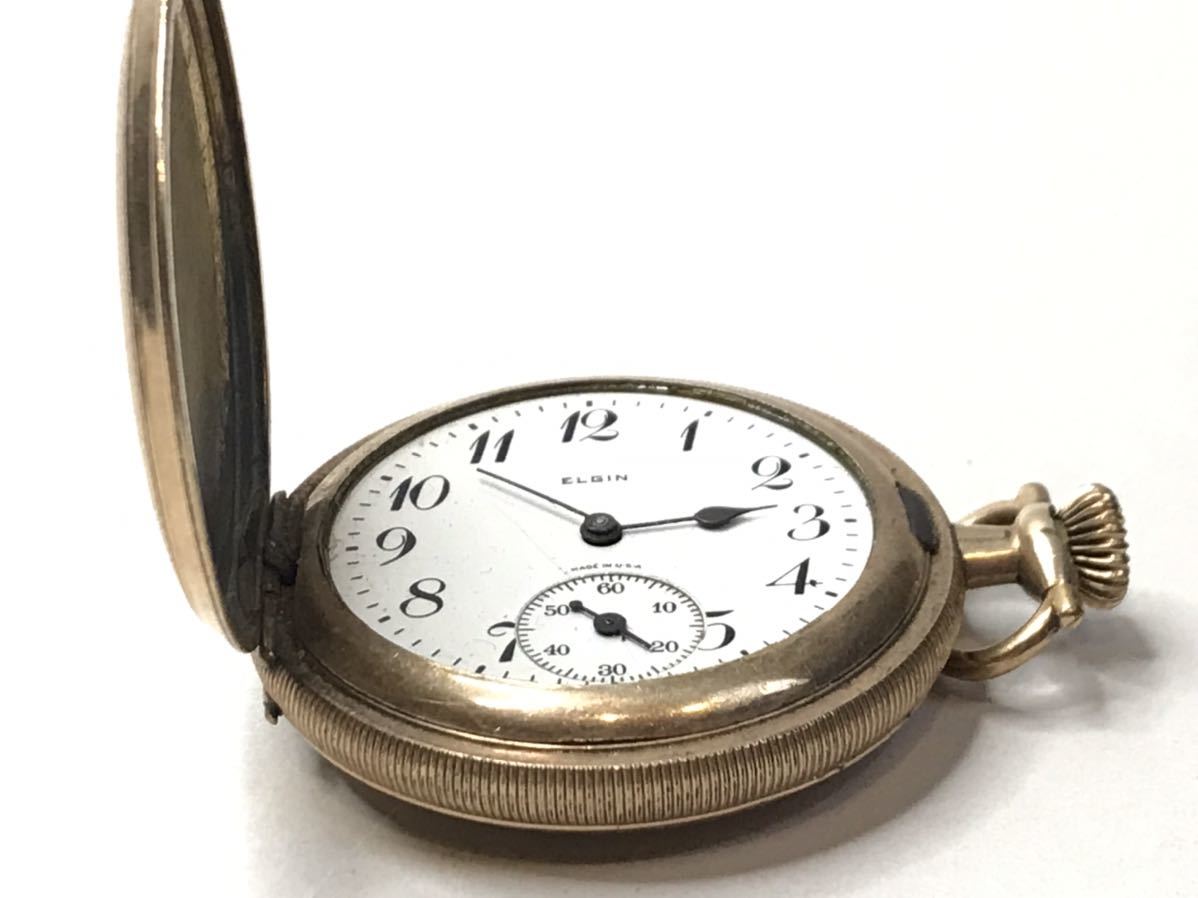 懐中時計 Elgin 手巻き KEYSTONE WATCHCASE MADE IN USA CYCLONE 