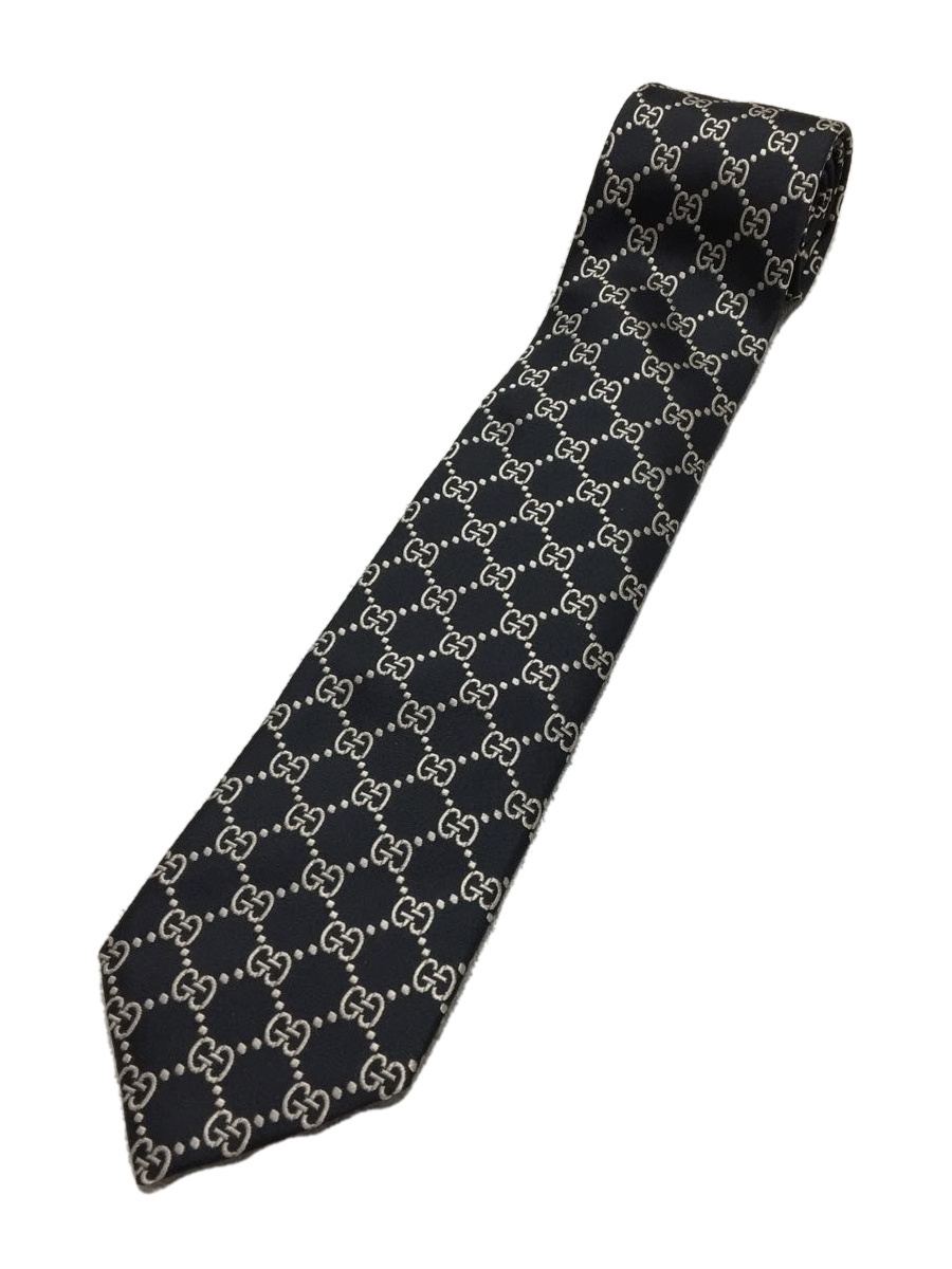 ネクタイ GUCCI シルク グッチ GG総柄 ツイル メルカリ ブラック系