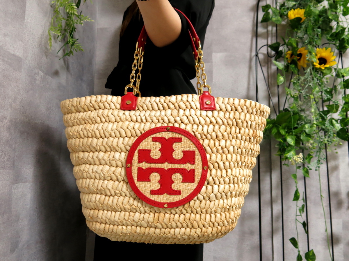 ○未使用○TORY BURCH トリーバーチ○ストロー カーフ レザー 本革 