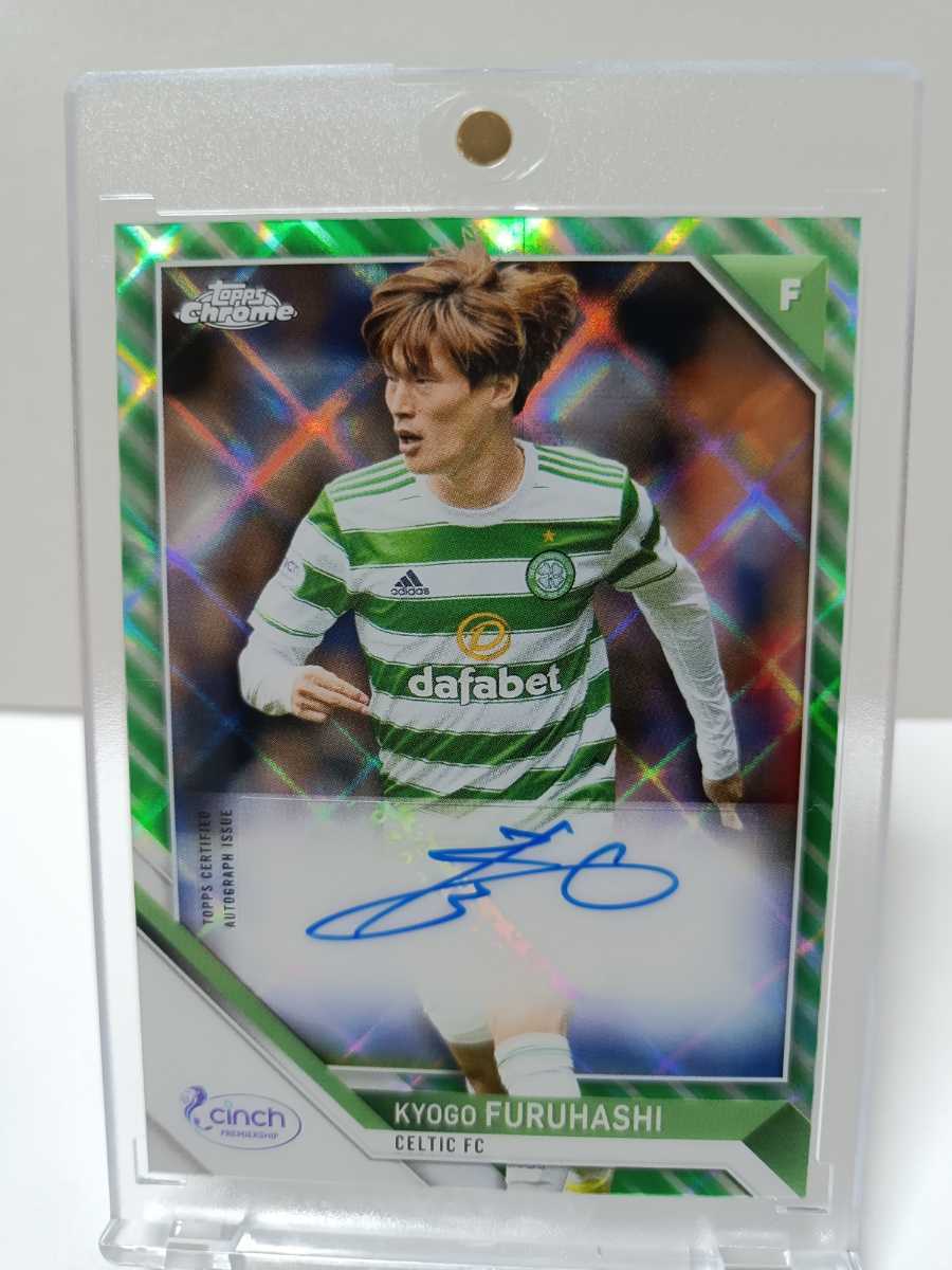 古橋亨梧　サインカード 古橋 亨梧◇直筆サインカード◇2021-22 Topps Chrome Scottish SPFL