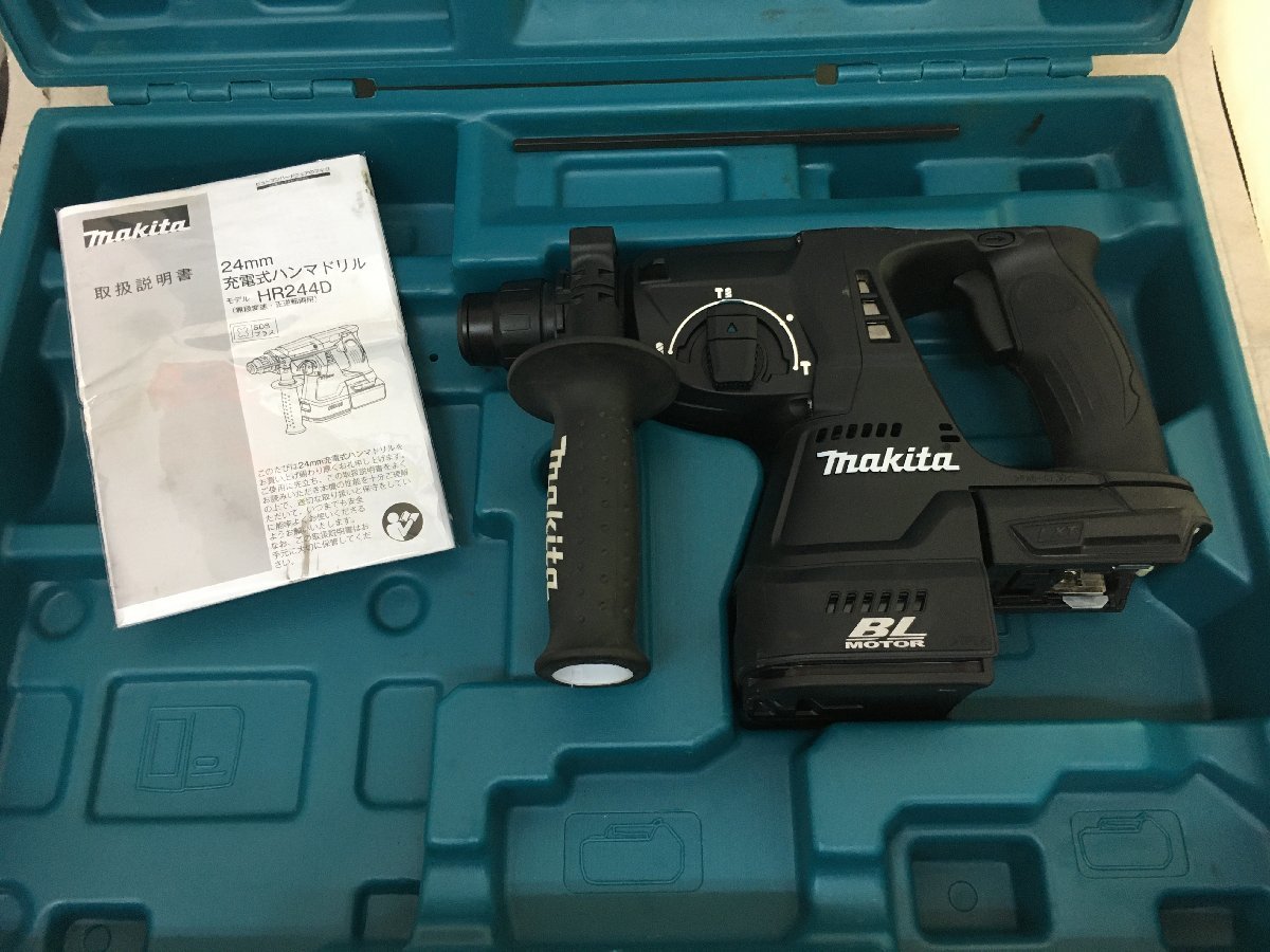 【中古品】★マキタ 24ミリ充電式ハンマドリル 黒 HR244DZKB　902-T5302　ITGHGEELH0IK マキタ HR244DZKB 充電式ハンマドリル 本体・ケース付（充電池 充電式ハンマドリル・黒 バッテリ