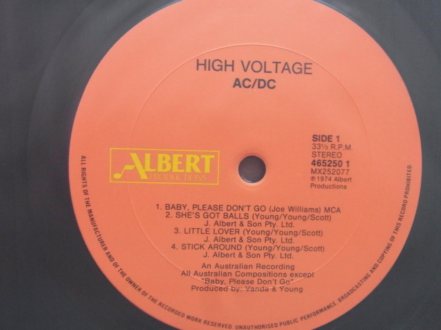 High Voltage AC⁄DC | - LP Vinyl – Australia eBay UK for Album, RE