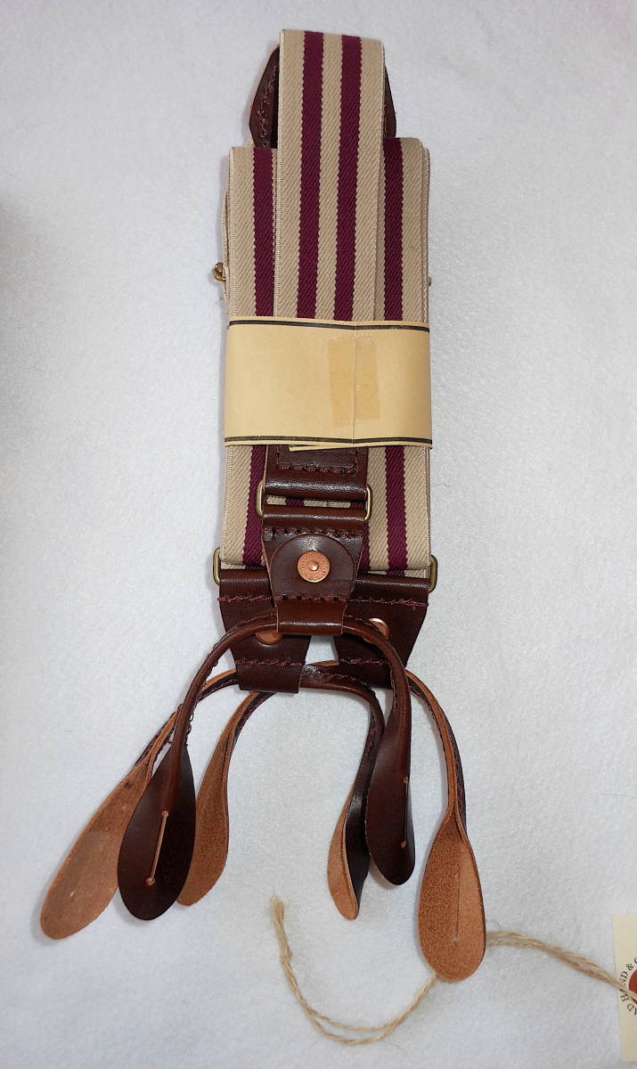 新品☆GLAD HAND & Co./グラッドハンド 「-GH - SUSPENDER- IVORY