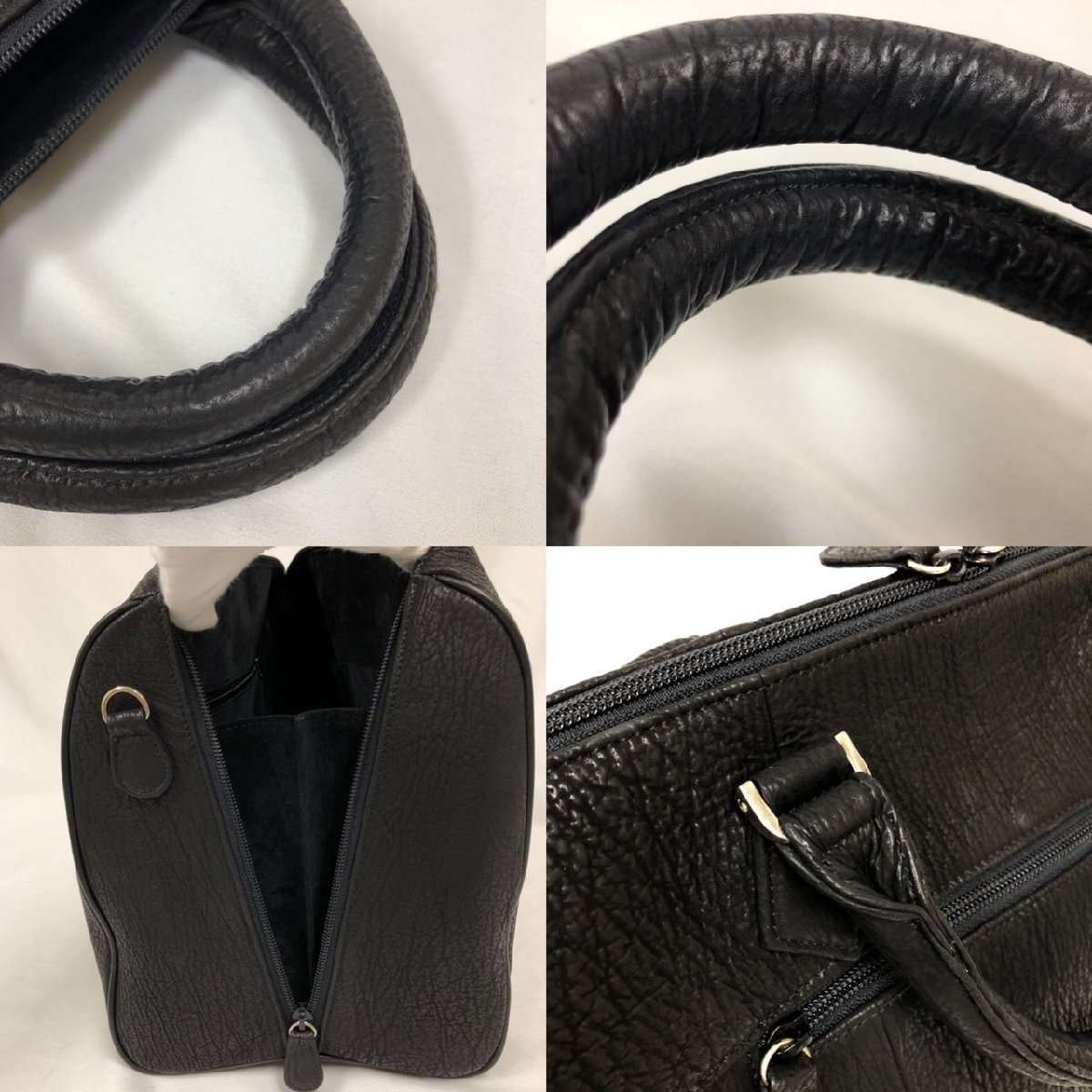 JRA ボストンバッグ ハンドバッグ　象皮 象革 エレファントレザー 象革 エレファントレザー ボストンバッグ JRA 象皮 ハンドバッグ