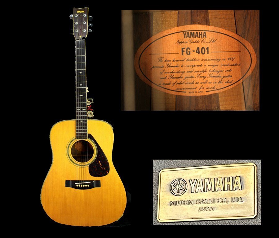 日本製 YAMAHA FG401W オレンジラベル 70年代YAMAHA FGのレア機種 