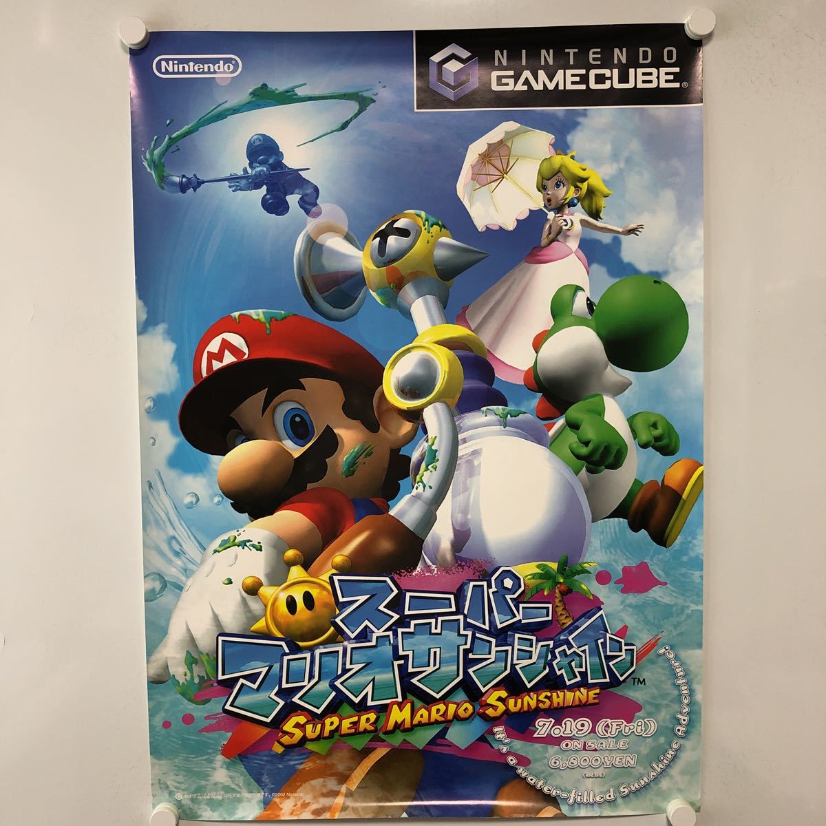 爆買い，人気セール C10077 スーパーマリオサンシャイン GC ゲームキューブ 販促 告知 B2サイズ ポスター(ポスター)｜売買されたオークション情報、yahooの商品情報をアーカイブ公開 - オークファン その他