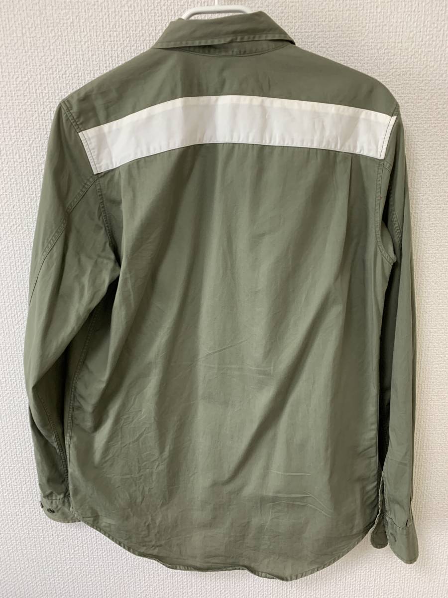 helmut lang ラインシャツ 46 カーキ / ヘルムートラング HELMUT LANG