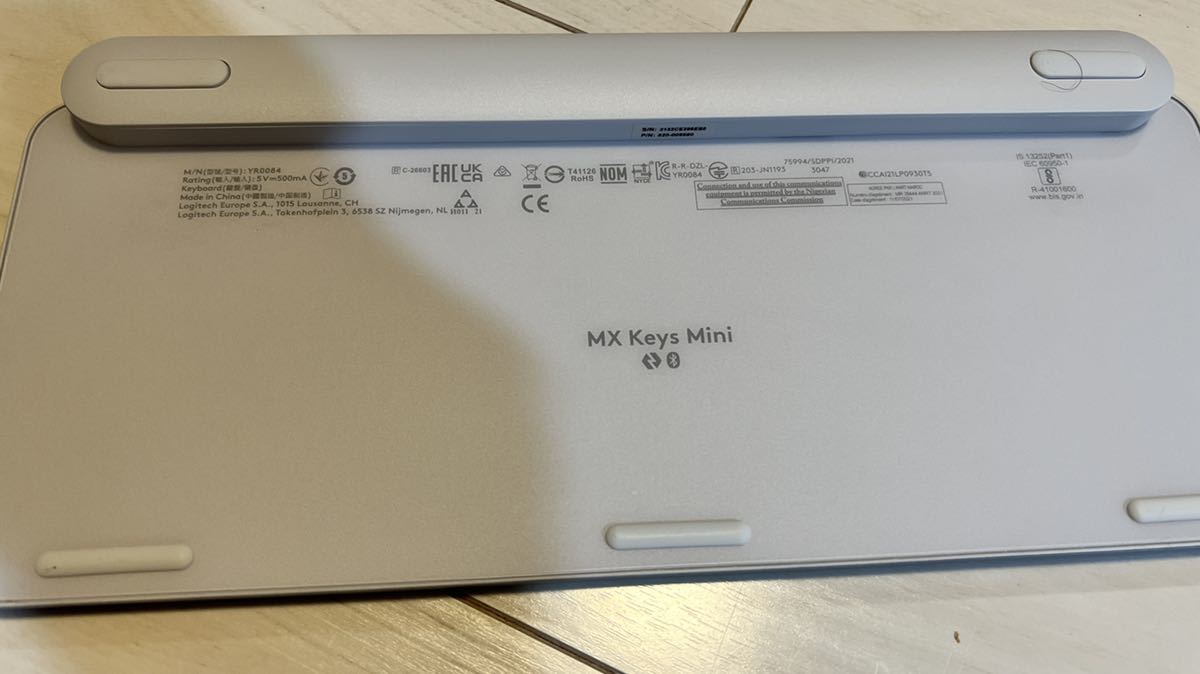ロジクール MX KEYS MINI 白 ワイヤレスキーボード Logicool ペイル 