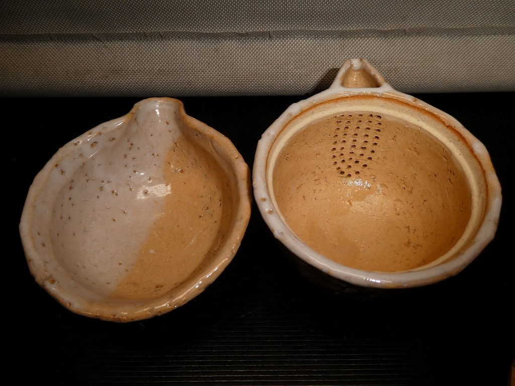 煎茶道具　煎茶器セット　萩焼　坂田泥華　6客 ○萩焼 坂田泥華 煎茶器揃 宝瓶 茶碗6客 湯冷 共箱 煎茶道具 急須 茶器