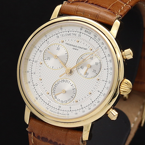 FREDERIQUE CONSTANT/腕時計 稼動品 スモセコ 1円☆稼働◎正規品◎箱⁄保付フレデリックコンスタントQZ スモセコ