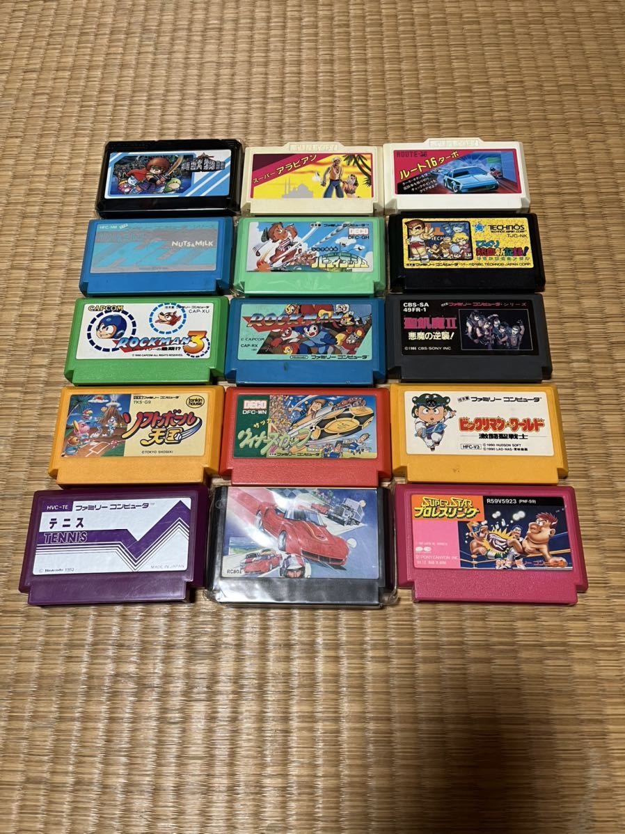 ファミコン ソフト15本セット ファミリーコンピュータ びっくり熱血新  