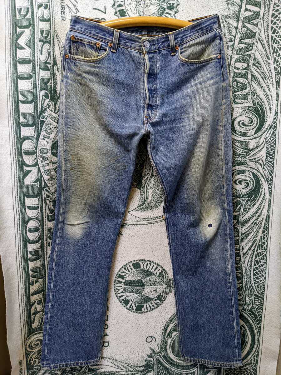 90s USA製 リーバイス501 トップボタン裏653 w35L36 ヴィンテージ 