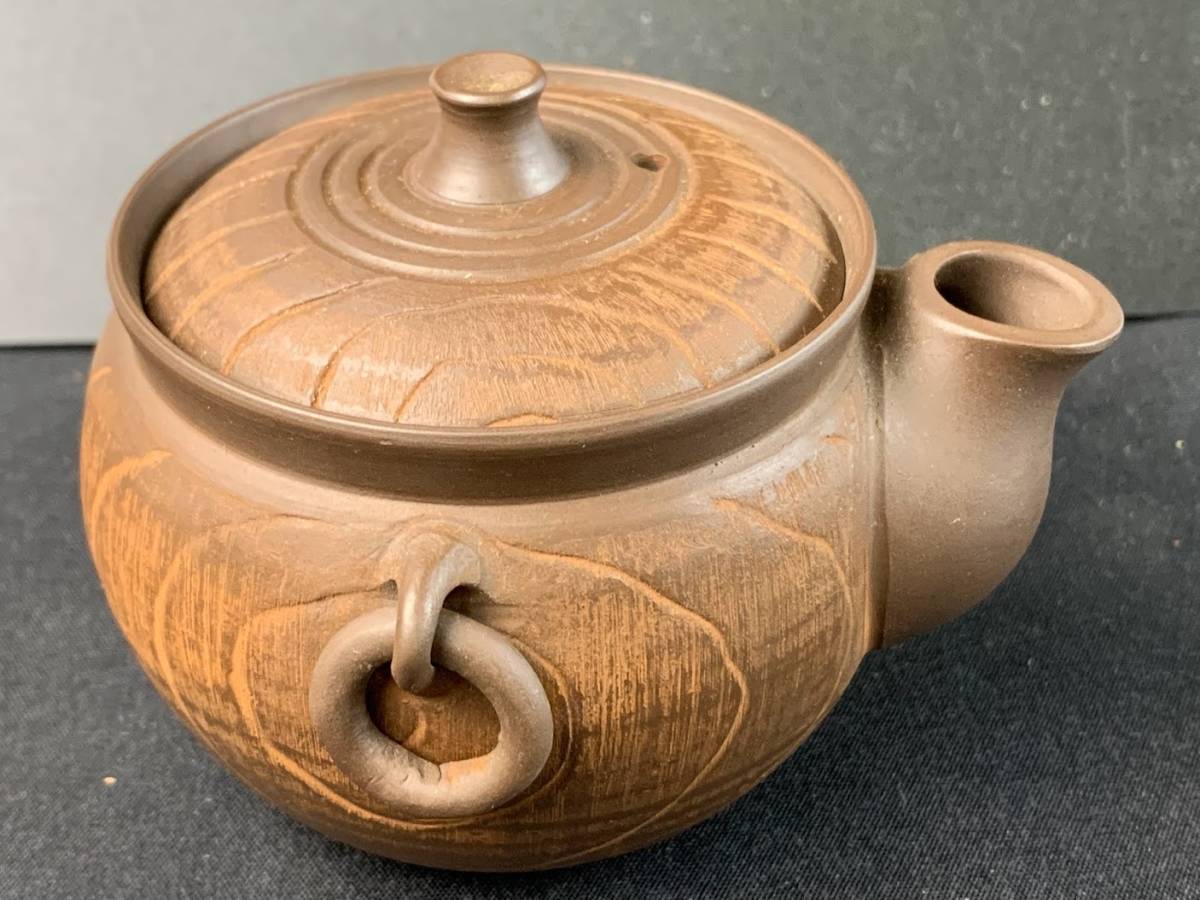 宝瓶 急須 煎茶道具 煎茶器 茶器 在銘 茶道具 在銘備前焼手造
