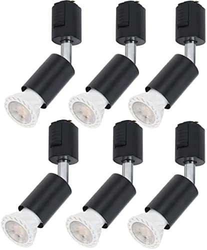 お買い得，限定SALE 黒い_黒い6個セッ電球色3000k ダクトレール用スポットライト E26口金 LED電球付き LEDスポットライト6.5W ハロゲン電球65W相当(配線ダクトレール用ライト)｜売買されたオークション情報、yahooの 配線ダクトレール用ライト