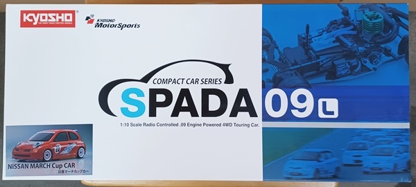 新品，得価 KYOSHO 未組立SPADA09 エンジン付き 日産 マーチ(組立キット（エンジン）)｜売買されたオークション情報、yahooの商品情報をアーカイブ公開 - オークファン 組立キット（エンジン）