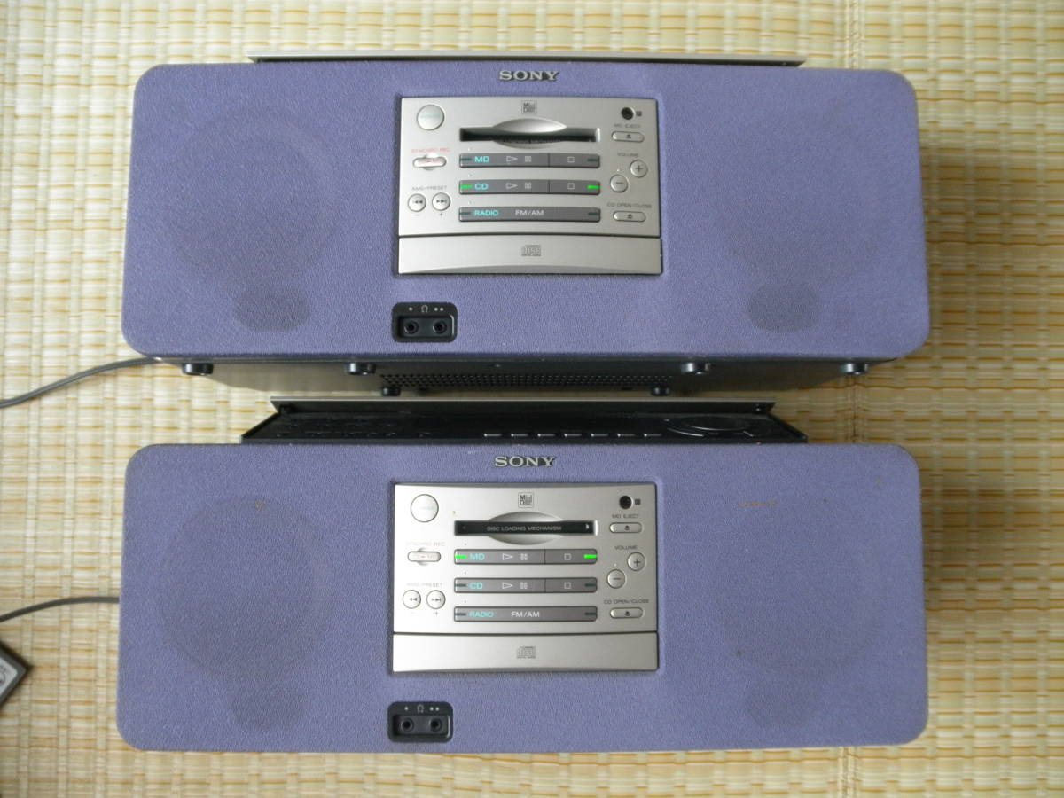SONY パーソナルミニディスクシステムZS-M5 2台セットプラス付属品