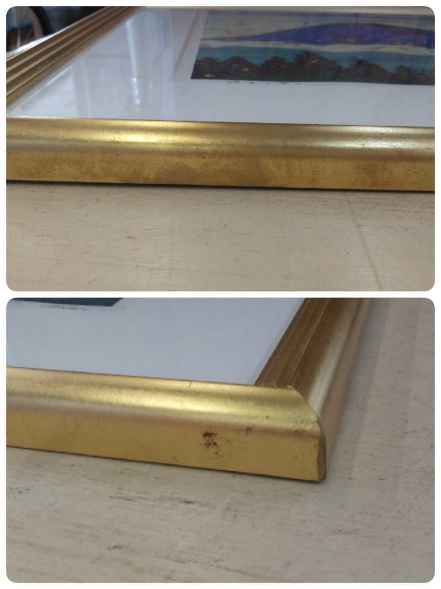 井堂雅夫　オリジナル手摺り木版画　悠久の富士　限定品　木版画 金箔装飾　認定書付 井堂雅夫 金銀箔手彩木版画 日本の四季 「夏 悠久の富士」