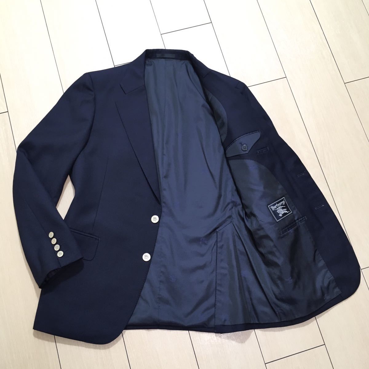 BURBERRY バーバリー 紺ブレ 金ボタン エンブレム ロゴワッペン 