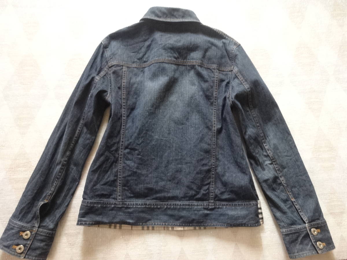 BURBERRY LABEL BLACK レザー ノバチェック ジーンズの通販 3520 美品