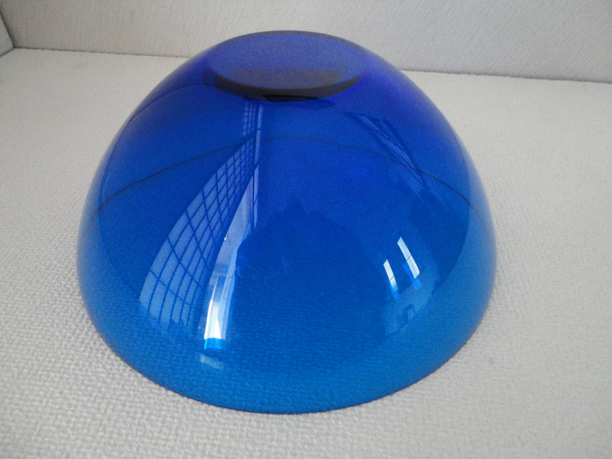 Rene Lalique ルネ・ラリック クリスタルボール 鉢 コバルトブルー