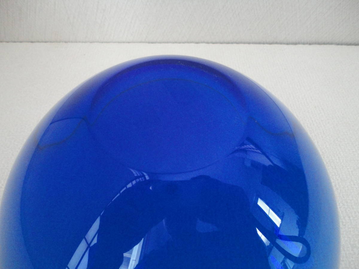 Rene Lalique ルネ・ラリック クリスタルボール 鉢 コバルトブルー