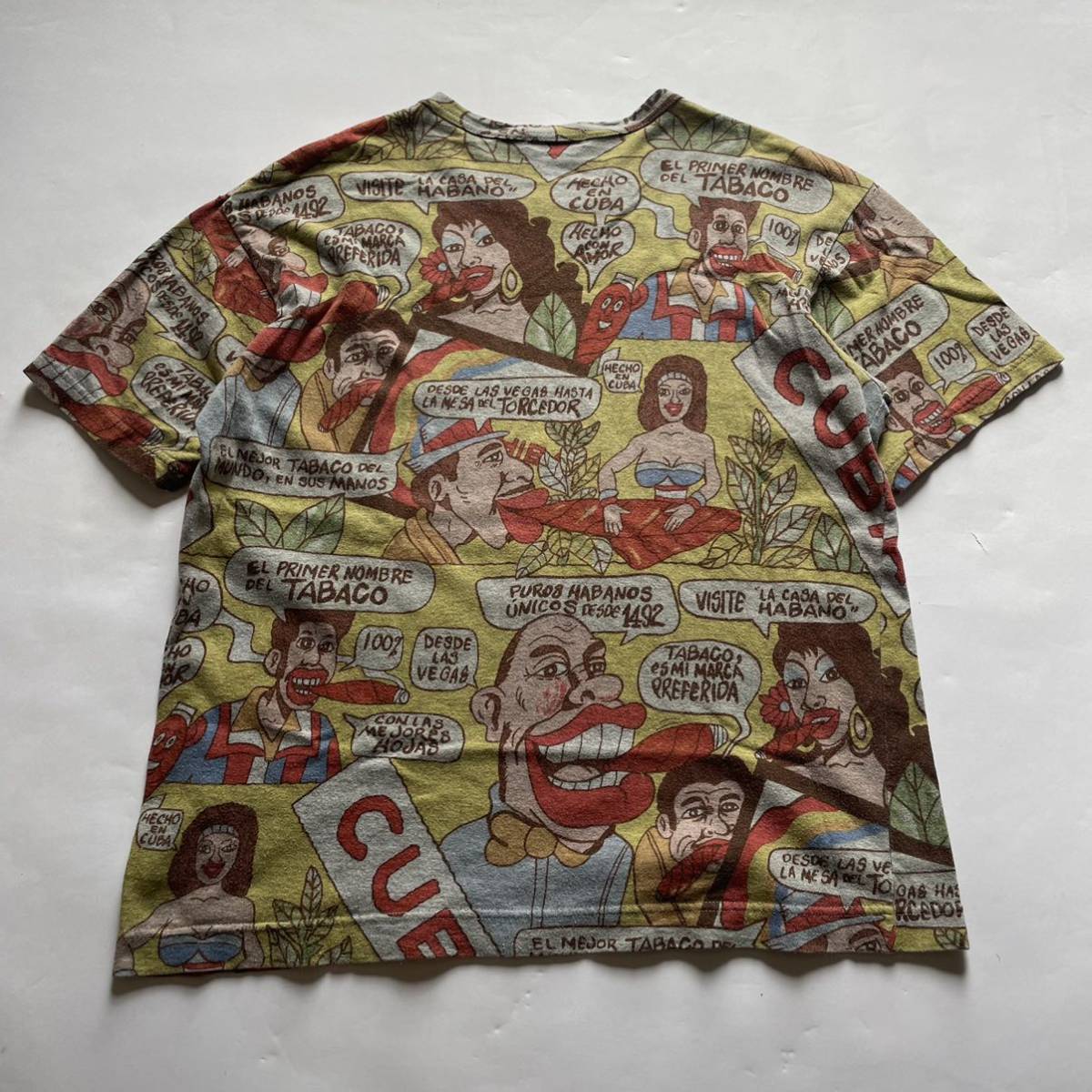 希少 03ss COMME des GARCONS HOMME Cuba print tee コムデギャルソン 