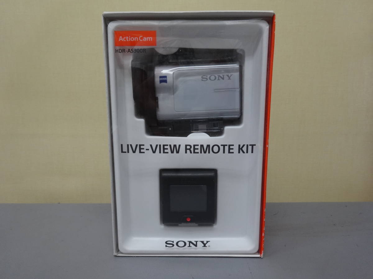 21Ｇ01★美品　SONY　デジタルHDビデオカメラレコーダー　アクションカム　HDR-AS300R　ライブビューリモコン付き　2016年製★