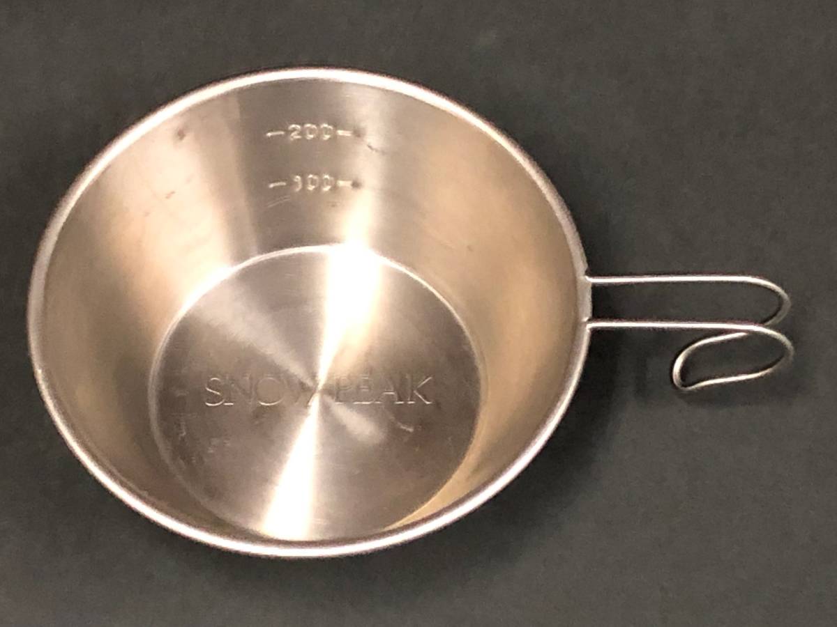 SNOW PEAK 旧ロゴ1990年代/チタンシェラカップ/大 小2個セット/大は