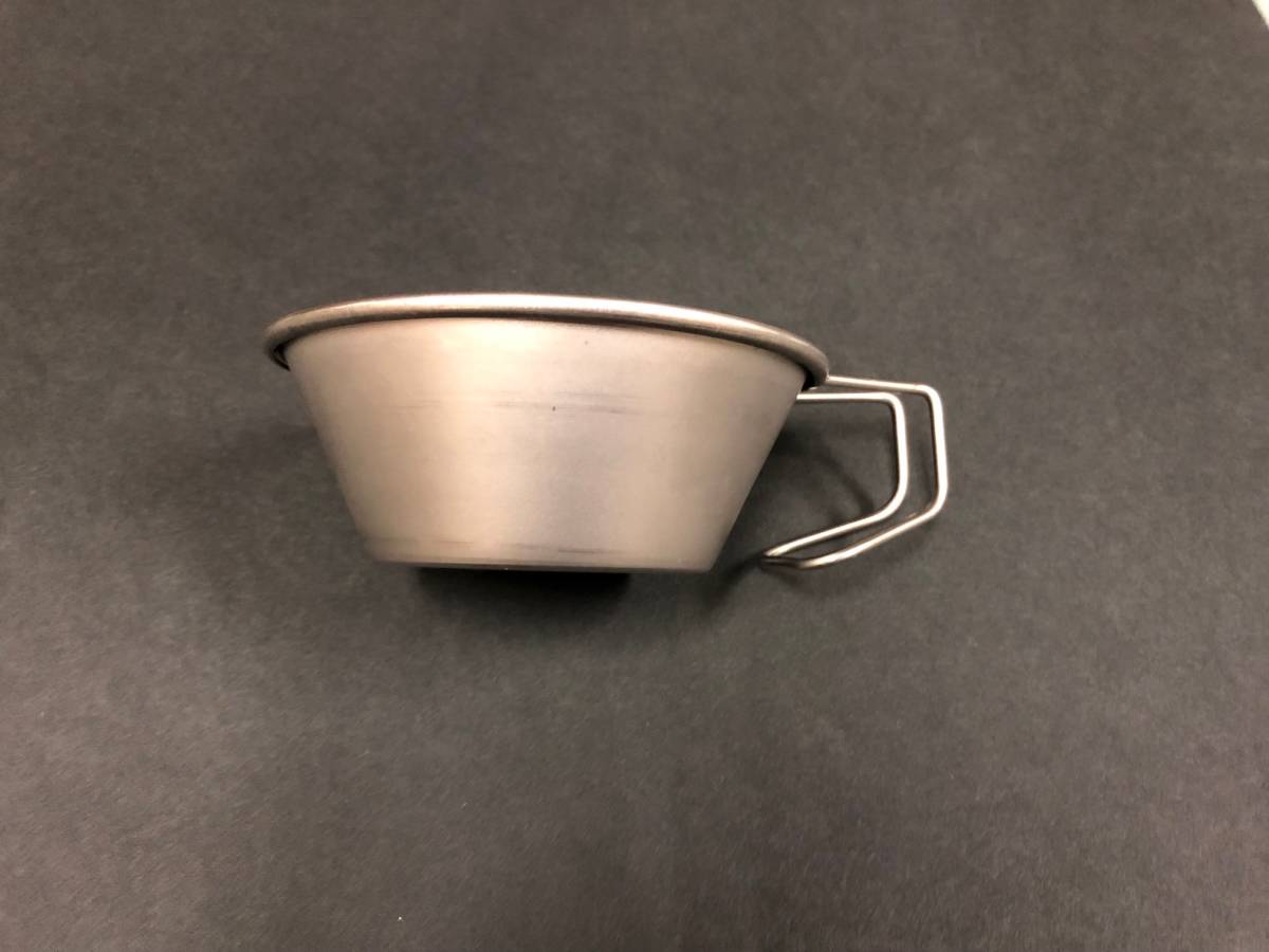 SNOW PEAK 旧ロゴ1990年代/チタンシェラカップ/大 小2個セット/大は