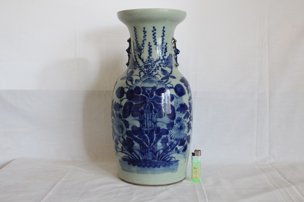 美術品・アンティーク・コレクション 中国清朝の透かし染付の磁器茶碗