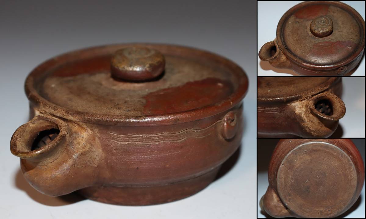 蔵出し品 備前焼 宝瓶 作家造 煎茶道具 備前焼 蔵出し品 宝瓶 煎茶道具 作家造 手造宝瓶 - 急須 手捻り