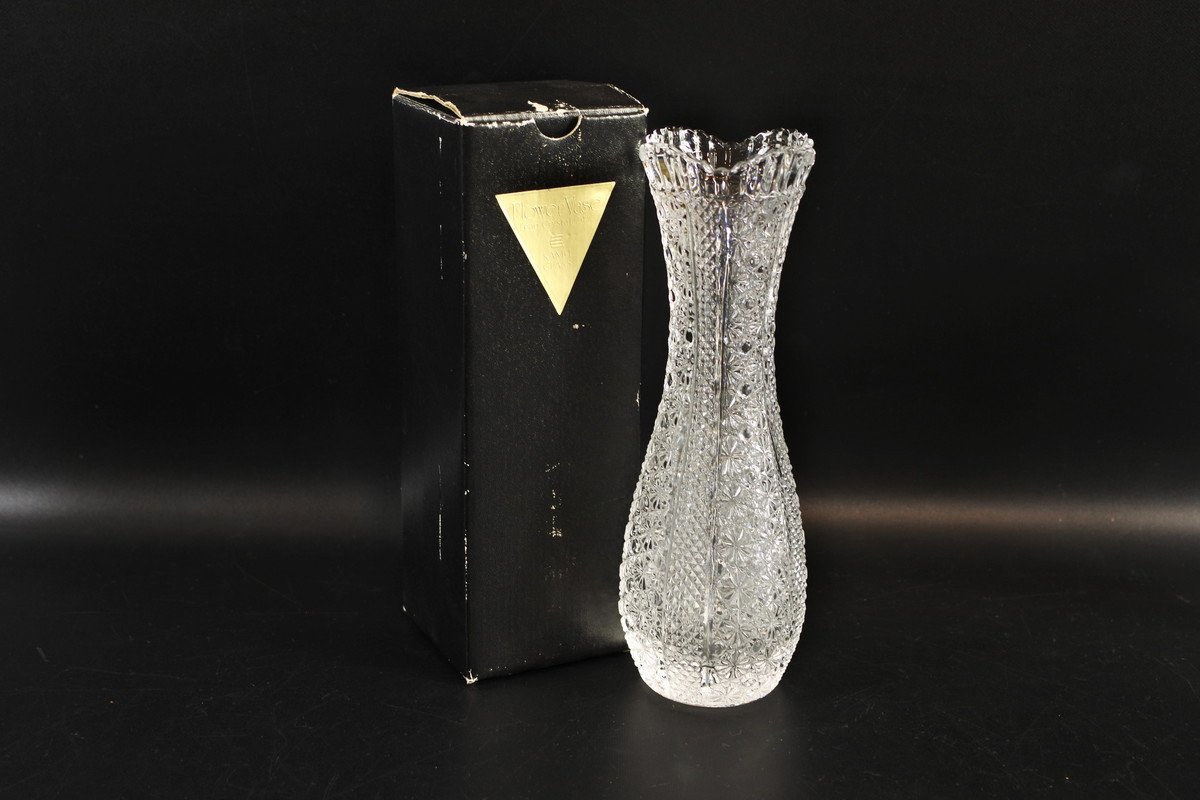 ▽美品 KAMEI CRYSTAL カメイガラス 一輪挿し 5点 CRYSTAL MATSUGAOKA