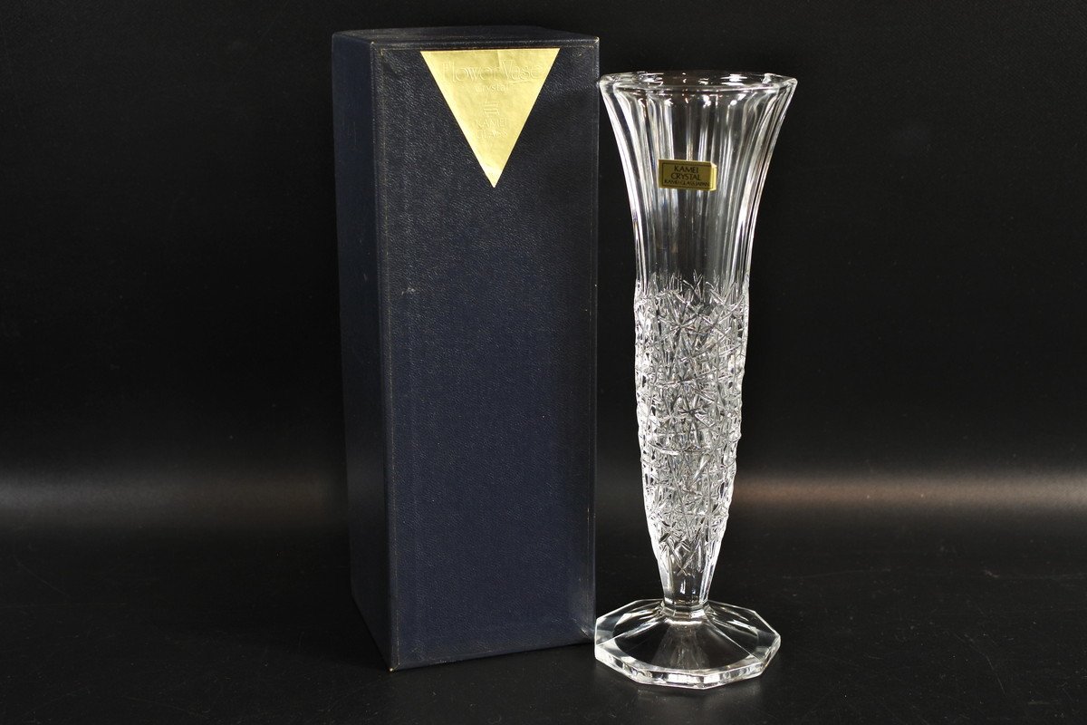▽美品 KAMEI CRYSTAL カメイガラス 一輪挿し 5点 CRYSTAL MATSUGAOKA