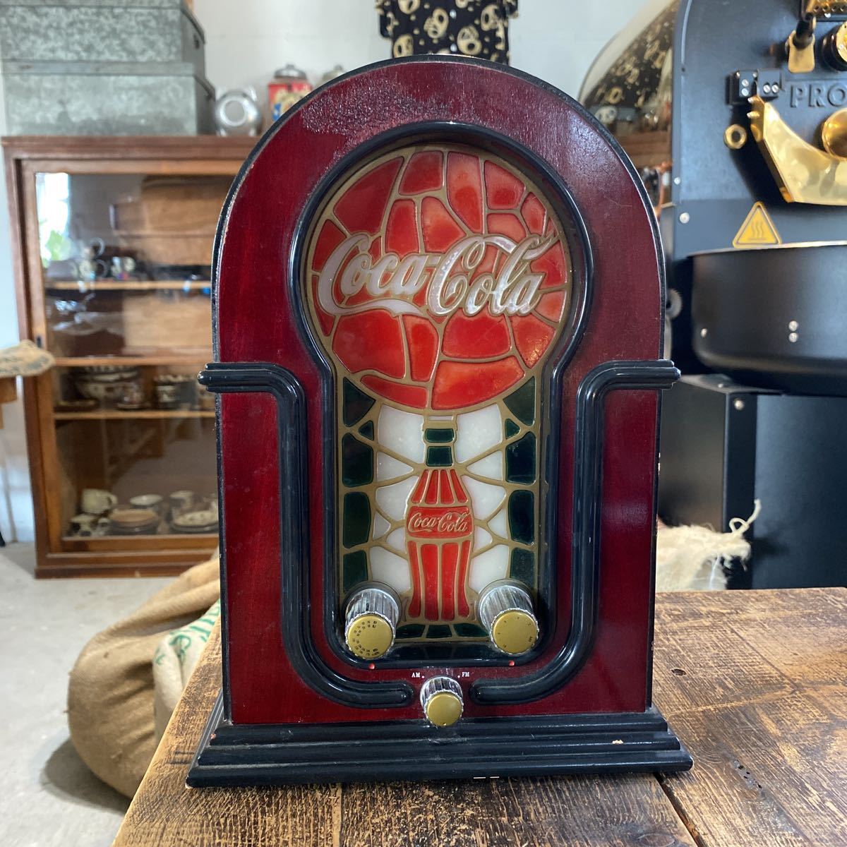 オーディオ機器 コカ・コーラ ステンドグラス ラジオ