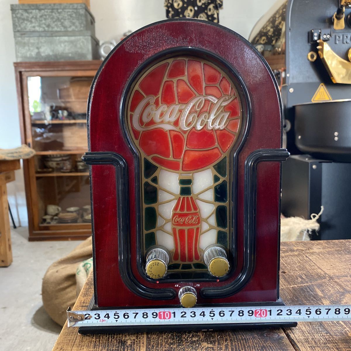 オーディオ機器 コカ・コーラ ステンドグラス ラジオ