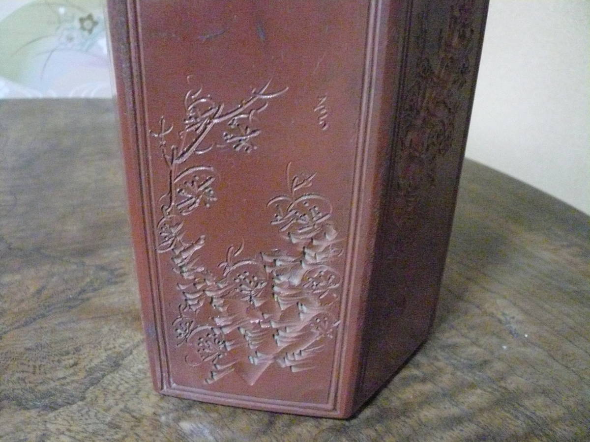 古備前 江戸時代後期～明治時代の備前焼の大きな六角徳利 備前焼 徳利