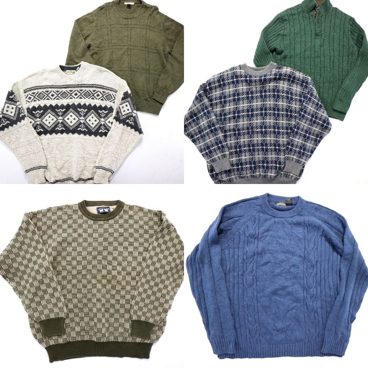  形MIXコットン100％ニット set 無地 デザイン系 他 メンズL/XL 6枚セット まとめ売り 古着卸 1円スタート 最落なし MH8407(XLサイズ以上)｜売買されたオークション情報、yahooの商品情報をアーカイ XLサイズ以上