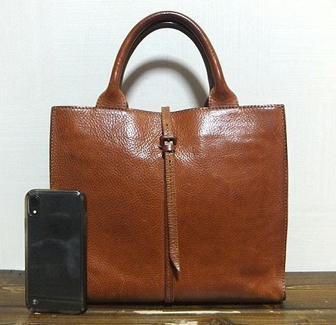 genten ゲンテン トートバッグ 本革 A4 トスカ 飴色 トート ヌメ革