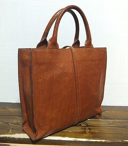 genten ゲンテン トートバッグ 本革 A4 トスカ 飴色 トート ヌメ革