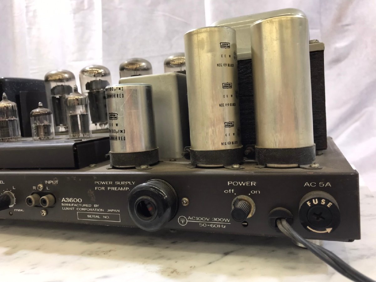 □t1142 ジャンク☆LUXMAN ラックスマン LUXKIT A3600 真空管アンプ③