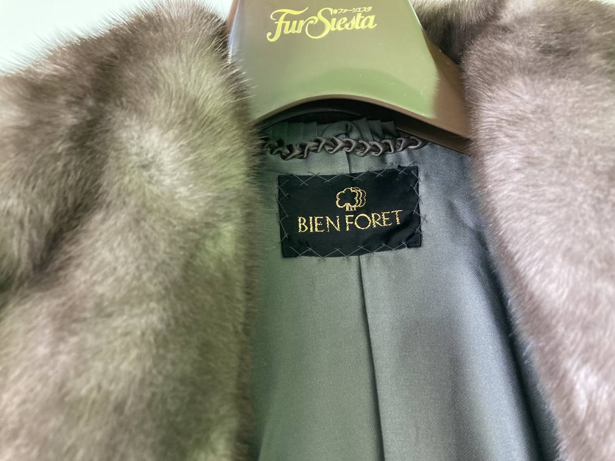 1600 BIEN FORET ビアンフォレ ミンク コート セミロング F フリー