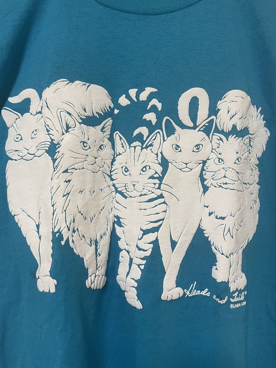  90s USA製 猫 TシャツXL VINTAGEアートLINDA LORI(Tシャツ)｜売買されたオークション情報、yahooの商品情報をアーカイブ公開 - オークファン Tシャツ