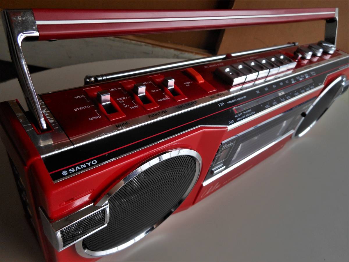 SANYO 80s 人気色 MR-U4SF - Yahoo!オークション 小型ラジカセ 整備済