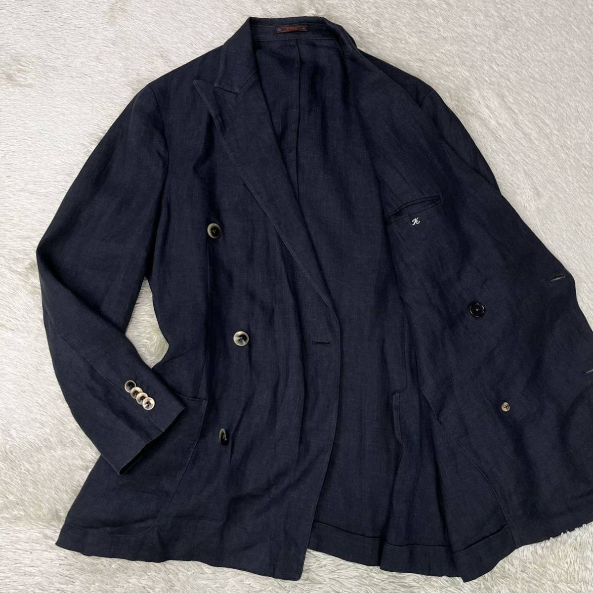ETRO エトロ メンズ 花柄 (XL 2B エトロ【圧巻の リネン100%】ETRO 