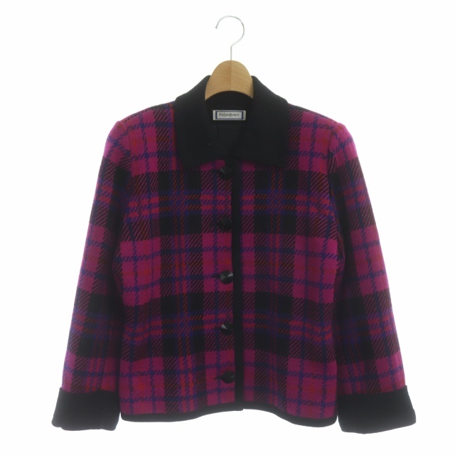 Yves Saint Laurent チェック柄カーディガン SAINT LAURENT チェック柄カーディガン